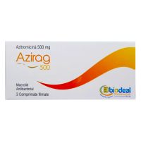 Азираг 500мг №3 таблетки п/п/о (Азитромицин)